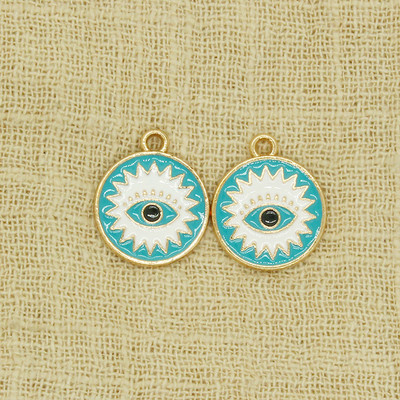 10 vnt 18x16 mm emalio Lucky Evil Eye pakabukai apyrankėms karoliai auskarai pakabukai aksesuarai "pasidaryk pats" akių žavesio papuošalų priedai