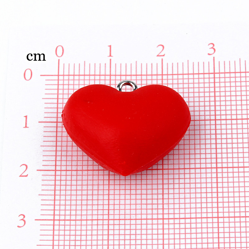 10 vnt raudonos silikoninės širdelės meilės auskarų pakabukai raktų pakabuko dekoro papuošalų radiniai Apyrankės karoliai pakabukas mažas pasidaryk pats aksesuaras