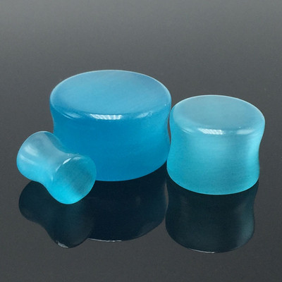 Szerves cymophanite kő füldugó pár alagút piercing fültágító test ékszer fülbevaló mérő 6 mm 8 mm 10 mm 12 mm 14 mm 16 mm