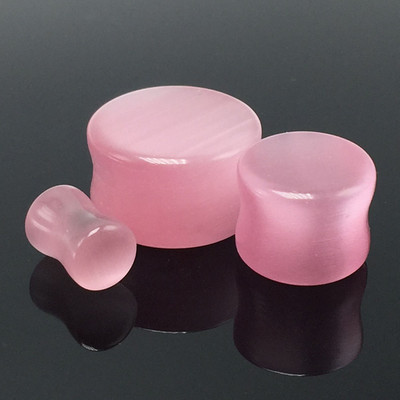 Szerves cymophanite kő füldugó pár alagút piercing fültágító test ékszer fülbevaló mérő 6 mm 8 mm 10 mm 12 mm 14 mm 16 mm