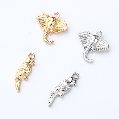 10 vnt. vintažinio paukščio dramblio auskarų lydinio pakabukai išskirtiniai apyrankės jungčių radiniai „pasidaryk pats“ ausinių papuošalų priedas