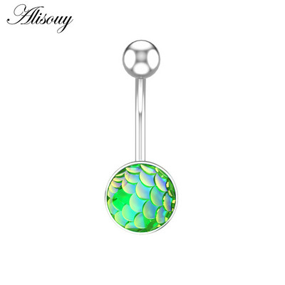 Alisouy 1vnt Plieniniai svarstyklės Pilvo auskarai Apvalus kūno žiedas Kūno papuošalai Bambos Auskarų vėrimas Seksualus auskarų vėrimas Ausų vėrimas Bambos Auskaras