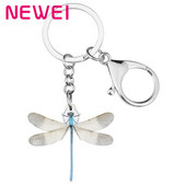 Brelocuri acrilice cu libelule Newei Breloc Insecte Animal Breloc Bijuterii pentru femei Copii Fete Cadou clasic Portofel Brelocuri de petrecere
