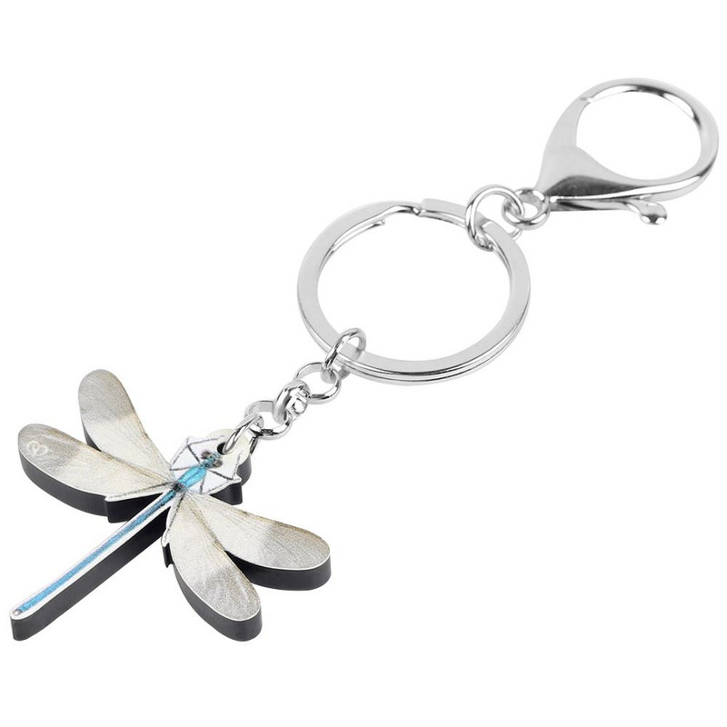 Brelocuri acrilice cu libelule Newei Breloc Insecte Animal Breloc Bijuterii pentru femei Copii Fete Cadou clasic Portofel Brelocuri de petrecere