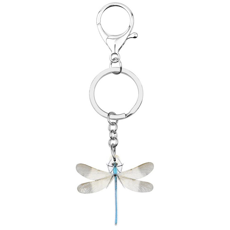 Brelocuri acrilice cu libelule Newei Breloc Insecte Animal Breloc Bijuterii pentru femei Copii Fete Cadou clasic Portofel Brelocuri de petrecere