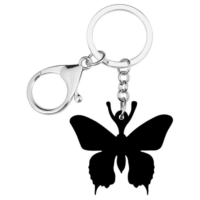 Brelocuri cu fluture acrilic cu flori Newei, breloc de chei cu animale mari, minunate de insecte, bijuterii pentru femei, copii, cadou, accesorii pentru posete