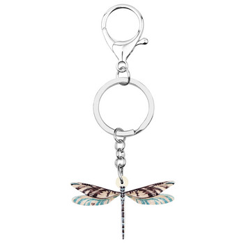 Newei Acrylic Lovely Dragonfly Keychains Μπρελόκ Κόσμημα ζωικής αλυσίδας εντόμων για γυναίκες Kid Teen Trendy Δώρο Διακόσμηση αυτοκινήτου