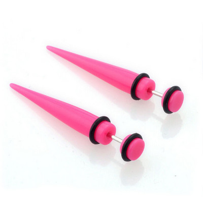 Moda fierbinte 2 buc dopuri false acrilice pentru urechi Taper Gauges Expander Stretcher Stretching Ureche Piercing Stud Fashion Bijuterii pentru corp