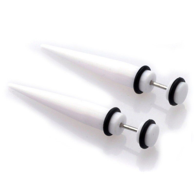 Moda fierbinte 2 buc dopuri false acrilice pentru urechi Taper Gauges Expander Stretcher Stretching Ureche Piercing Stud Fashion Bijuterii pentru corp