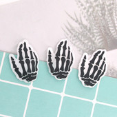 10 buc/pachet Halloween schelet mână acrilic farmece punk cool cercei colier breloc pandantive bijuterii diy face D268