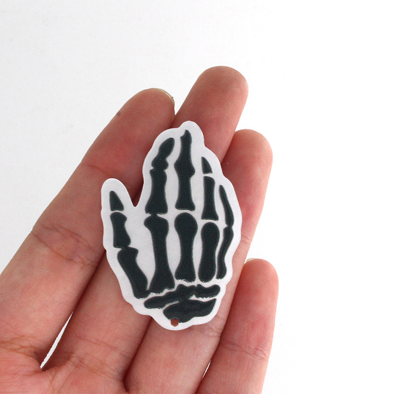 10 buc/pachet Halloween schelet mână acrilic farmece punk cool cercei colier breloc pandantive bijuterii diy face D268