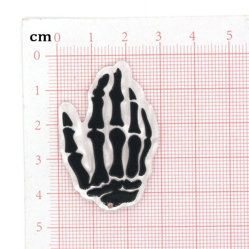 10 buc/pachet Halloween schelet mână acrilic farmece punk cool cercei colier breloc pandantive bijuterii diy face D268