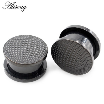 Alisouy 2 buc 8-25 mm din oțel inoxidabil Pământ bilă filet tuneluri urechi dopuri carne expansoare targi calibre Piercing bijuterii pentru corp
