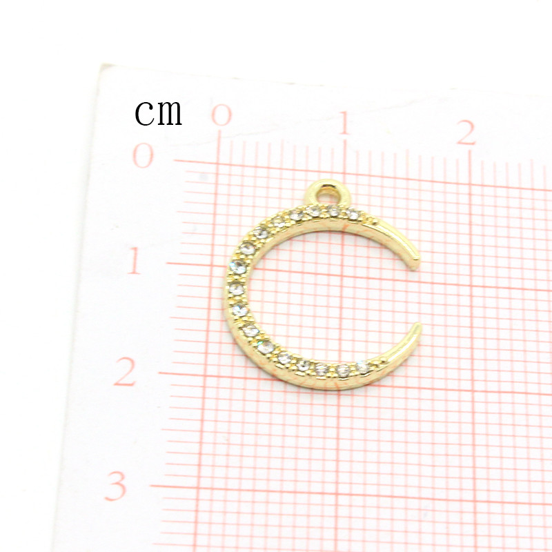 10 bucăți zirconi strălucitori pentru cercei pentru lună, crescent moon choker claviculă colier brățară pandantive accesoriu bricolaj pentru bijuterii