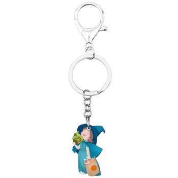 Newei Acrylic Halloween Lovely Magic Girl Keychains Αισθητικό χαριτωμένο μπρελόκ κοσμήματα για γυναίκες Έφηβες κορίτσια Αστεία διακόσμηση δώρου