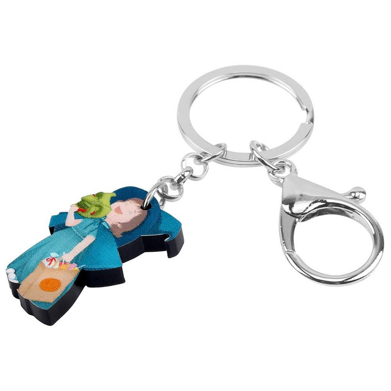 Newei Acrilic Halloween Lovely Magic Girl Breloc Estetic Drăguț Breloc Bijuterii Pentru Femei Adolescenți Fete Decorare cadou amuzant