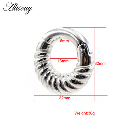 Alisouy 1 buc din oțel inoxidabil, cerc răsucit pentru urechi, greutăți pentru urechi, expansoare grele, dopuri pentru targă, calibre, cercei, bijuterii pentru piercing pentru corp
