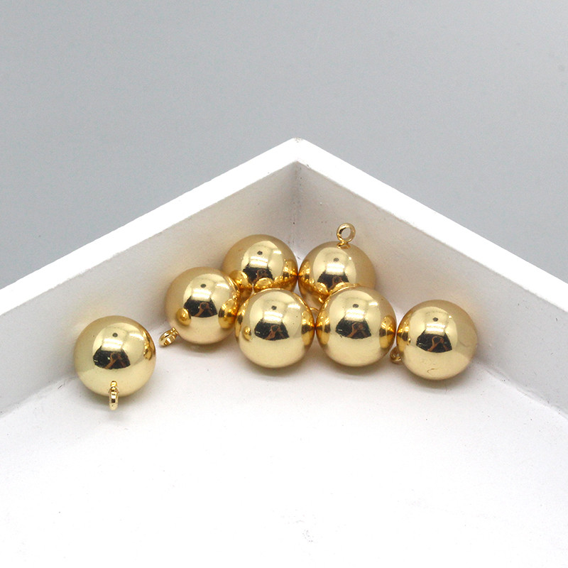 10 bucăți/pachet, bile mică de aur, brelocuri pentru cercei din aliaj pentru femei la modă, brățară geometrică, colier, pandantive, bijuterii DIY C1