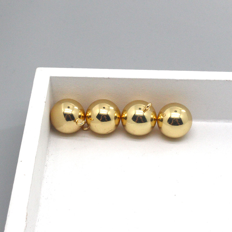 10 bucăți/pachet, bile mică de aur, brelocuri pentru cercei din aliaj pentru femei la modă, brățară geometrică, colier, pandantive, bijuterii DIY C1