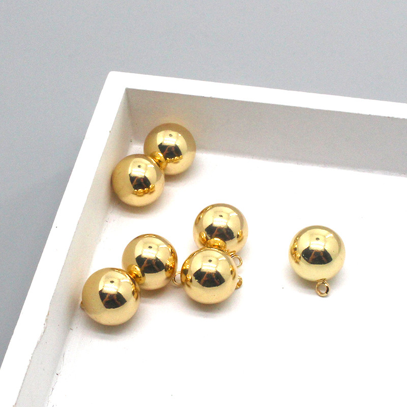 10 bucăți/pachet, bile mică de aur, brelocuri pentru cercei din aliaj pentru femei la modă, brățară geometrică, colier, pandantive, bijuterii DIY C1