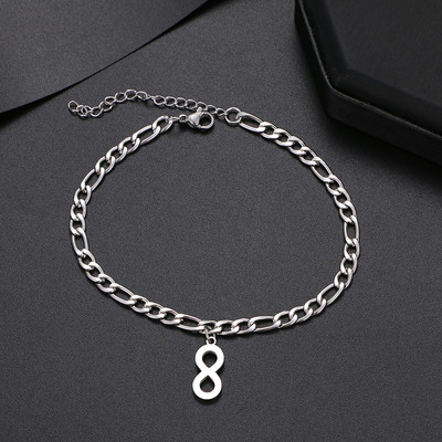 Oțel inoxidabil Simbol Infinit gleznă modă cubanez lanț accesoriu vară plajă gleznă pentru femei bijuterii picioare culoare aurie