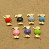 10 bucăți de Crăciun, bomboane, farmec email, brățară, colier, cercei, accesoriu pentru bijuterii, pandantiv.