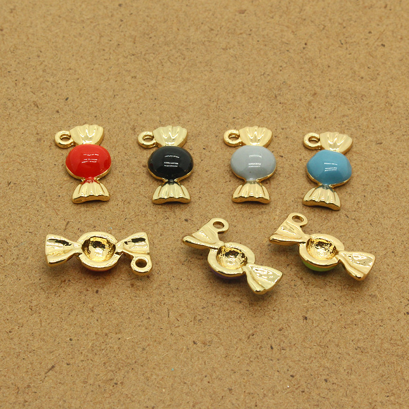 10 bucăți de Crăciun, bomboane, farmec email, brățară, colier, cercei, accesoriu pentru bijuterii, pandantiv.