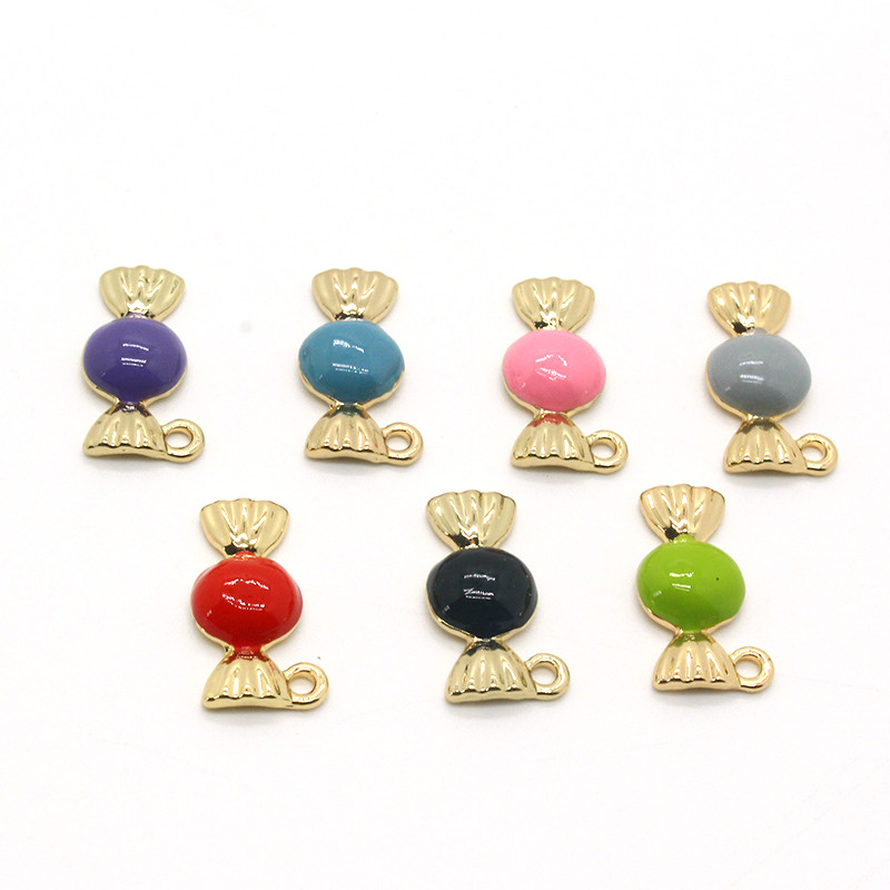 10 bucăți de Crăciun, bomboane, farmec email, brățară, colier, cercei, accesoriu pentru bijuterii, pandantiv.