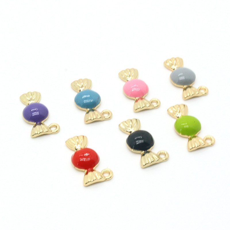 10 bucăți de Crăciun, bomboane, farmec email, brățară, colier, cercei, accesoriu pentru bijuterii, pandantiv.