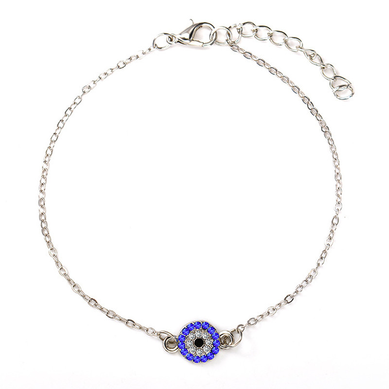 Ochi turcești de cristal noi, ochi albaștri, glezne de mărgele pentru femei, fete, lanț, gleznă, brățară reglabilă, bijuterii pentru picioare turcești de plajă