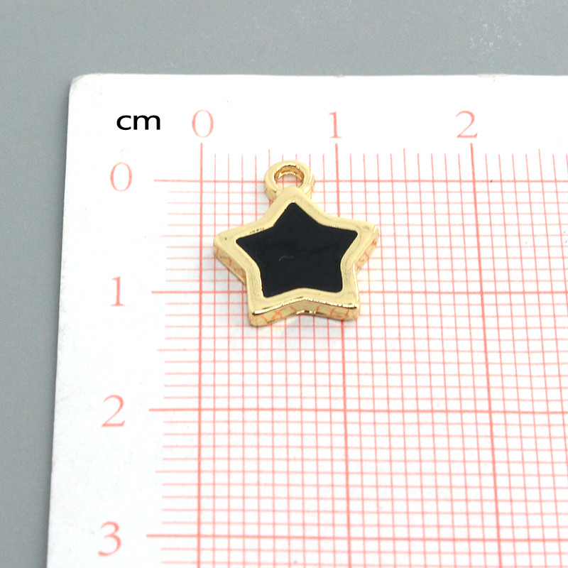 10 buc/pachet cupru, negru, alb, email, stea, farmece, cercei minimaliste, brăţară, colier, pandantive, bijuterii, fabricare D125