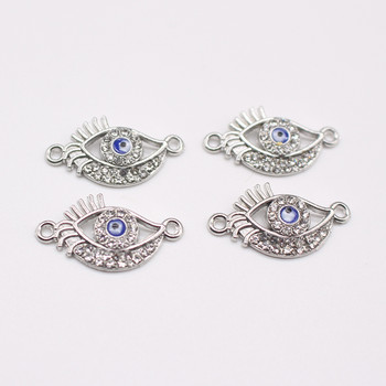 10 τμχ Rhinestone Golden Cat Eye Connector Charms For Bracelet Making Accessories Diy Alloy Βραχιόλια Κολιέ Ευρήματα κοσμημάτων