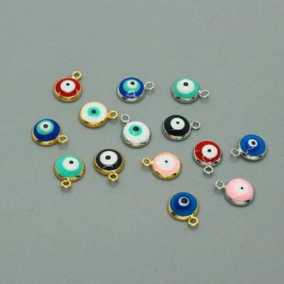 10 bucăți drăguț mini smalț pentru cercei cu ochi rău norocoși, brățară turcească, colier, accesoriu cu pandantiv, amestec de bijuterii