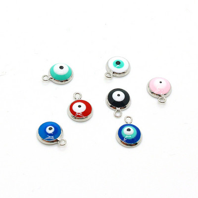 10 bucăți drăguț mini smalț pentru cercei cu ochi rău norocoși, brățară turcească, colier, accesoriu cu pandantiv, amestec de bijuterii