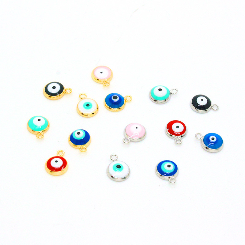 10 bucăți drăguț mini smalț pentru cercei cu ochi rău norocoși, brățară turcească, colier, accesoriu cu pandantiv, amestec de bijuterii