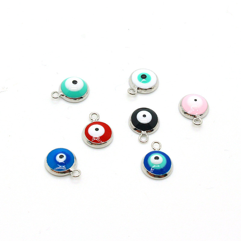 10 bucăți drăguț mini smalț pentru cercei cu ochi rău norocoși, brățară turcească, colier, accesoriu cu pandantiv, amestec de bijuterii
