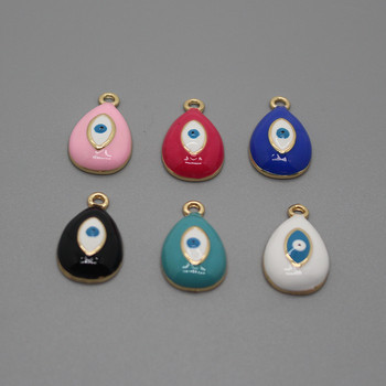 5 τμχ 21x13mm Waterdrop Demon Eye Emamel Charms Βραχιόλι Lucky Evil Eye Κρεμαστό αξεσουάρ Diy For Jewelry Make