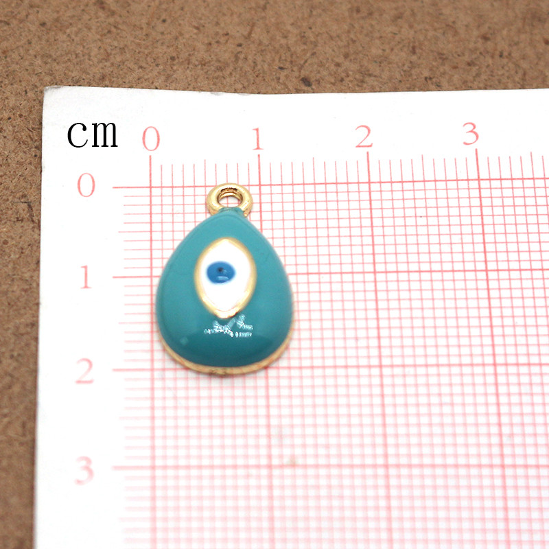 5db 21x13mm vízcsepp démon szemzománc bűbáj Lucky Evil Eye karkötő nyaklánc medál kiegészítő barkácsolás ékszer készítéshez