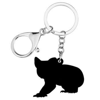 Newei Acrylic Grey Cute Australia Koala Keychains Long Lovely Animal Keyring Jewelry for Women Παιδική Ανδρική Μόδα Τσάντα Δώρου Γούρια