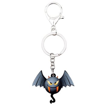 Bonsny Acrylic Halloween Anime Demon Bat Keychain Ring Ring Party Διακόσμηση Κοσμήματα για γυναίκες κορίτσια Εφηβική τσάντα Bijoux Δώρο