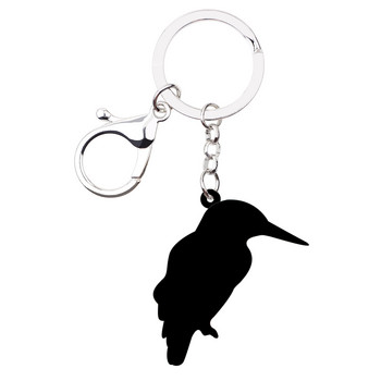 Bonsny Ακρυλικό Kingfisher Bird Keychain Keychains Ring Fashion Holder Ζώο Κοσμήματα Δώρο για Γυναικείες Τσάντα Car Charms Bijoux