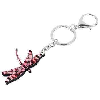 Newei Acrylic Spot Dragonfly Keychains Μπρελόκ Χαριτωμένο έντομο Ζώο μπρελόκ κοσμήματα για γυναίκες κορίτσια Αξεσουάρ δώρου για παιδικά πάρτι