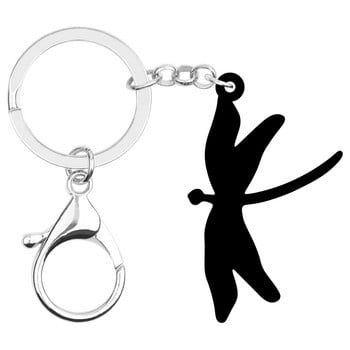 Newei Acrylic Spot Dragonfly Keychains Μπρελόκ Χαριτωμένο έντομο Ζώο μπρελόκ κοσμήματα για γυναίκες κορίτσια Αξεσουάρ δώρου για παιδικά πάρτι