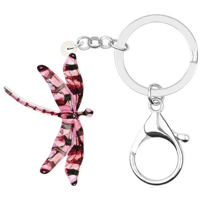 Newei Akril Spot Dragonfly Privjesci za ključeve Privjesak za ključeve Slatki insekti Životinje Privjesak za ključeve Nakit za žene Djevojke Dječja zabava Poklon dodaci