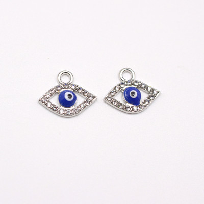 10 buc din aliaj neregulat cu strasuri de ochi rău pentru cercei, brățară, conector, descoperiri, colier de aur, pandantiv, bijuterii
