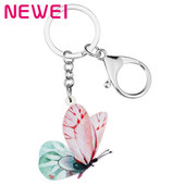Brelocuri cu fluturi din acril Newei Breloc cheie Insecte minunate, bijuterii animale, cadou pentru femei, copii, fete, cadou clasic, brelocuri pentru genți de mână