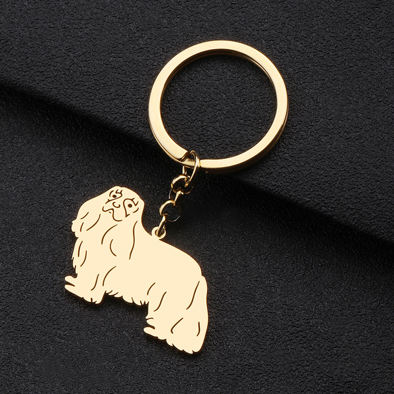 NEWEI Brelocuri din oțel inoxidabil Placate cu argint Cavalier King Charles Spaniel Kawaii Bijuterii pentru animale de companie pentru femei Animale Charms Cadouri