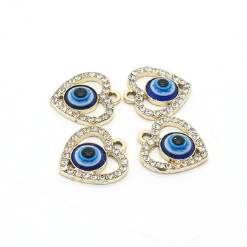 5 τμχ Vintage Evil Eye Love Heart Σκουλαρίκια Γούρια γαλοπούλας Hollow Demon Eye Βραχιόλι Κολιέ με κλείδα Κρεμαστό DIY αξεσουάρ κοσμήματος