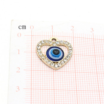 5 τμχ Vintage Evil Eye Love Heart Σκουλαρίκια Γούρια γαλοπούλας Hollow Demon Eye Βραχιόλι Κολιέ με κλείδα Κρεμαστό DIY αξεσουάρ κοσμήματος