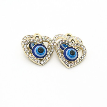 5 τμχ Vintage Evil Eye Love Heart Σκουλαρίκια Γούρια γαλοπούλας Hollow Demon Eye Βραχιόλι Κολιέ με κλείδα Κρεμαστό DIY αξεσουάρ κοσμήματος